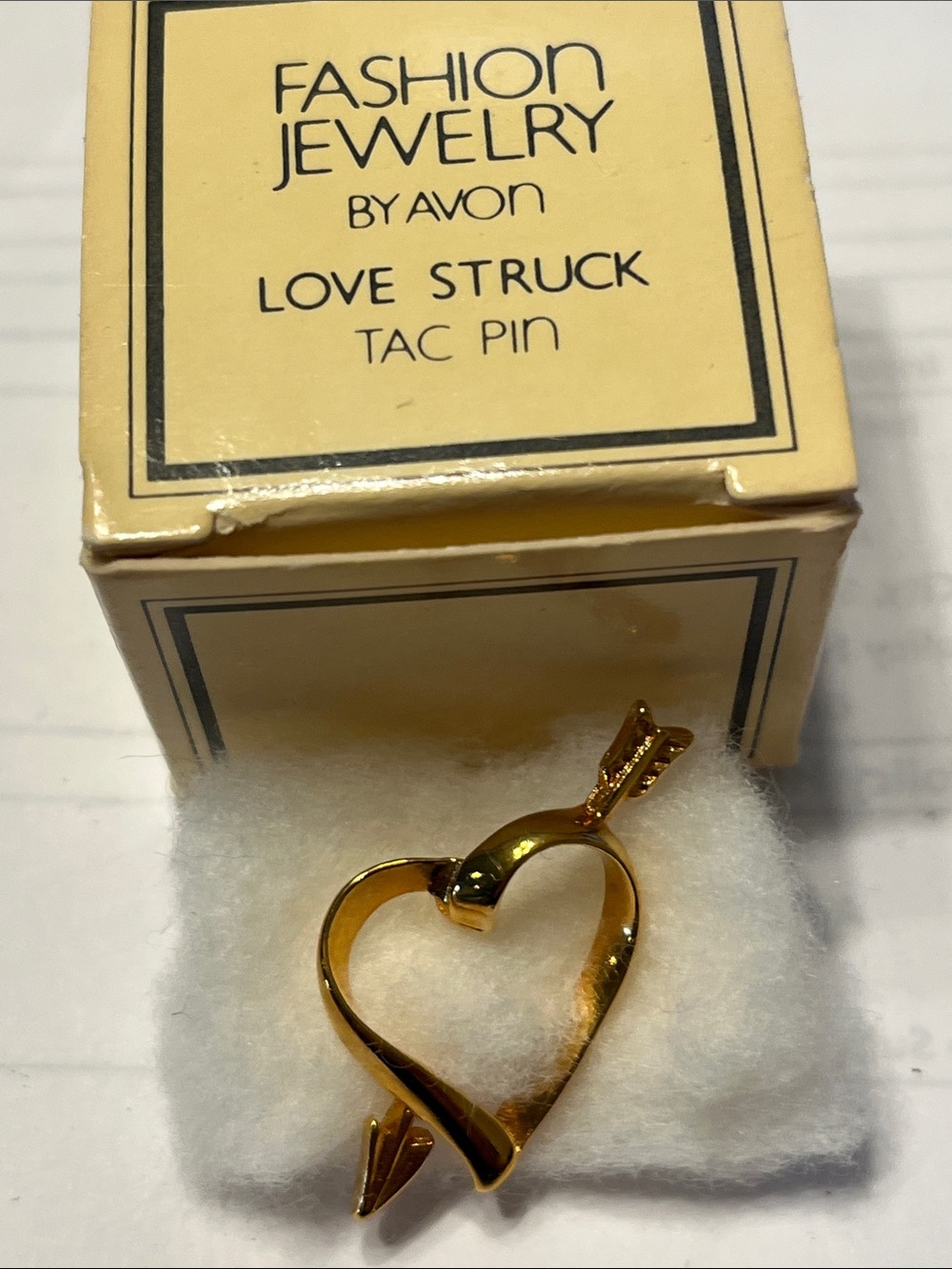 Vintage Avon Fashion Jewelry Gold Heart Pendant - Open Heart Charm